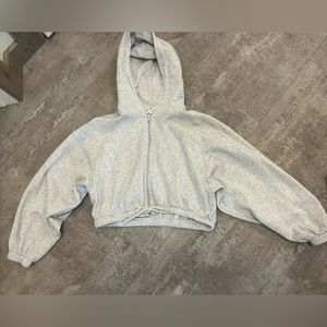 H&M cropped zip up hoodie